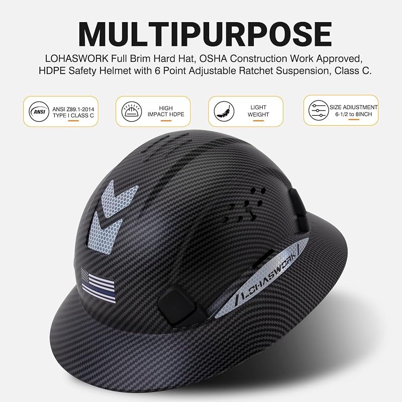 Casco seguridad ABS ajustable 6 puntos trabajo