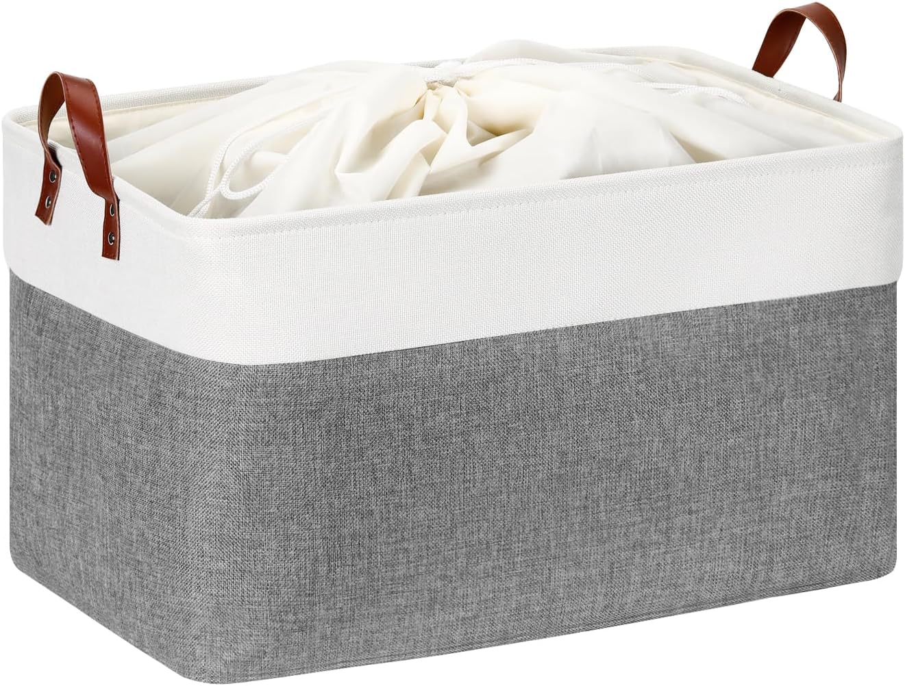 Cesta organizadora de lona 70L plegable para mantas