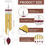 4 Carillones Viento Aluminio Dorado Estilo Simple