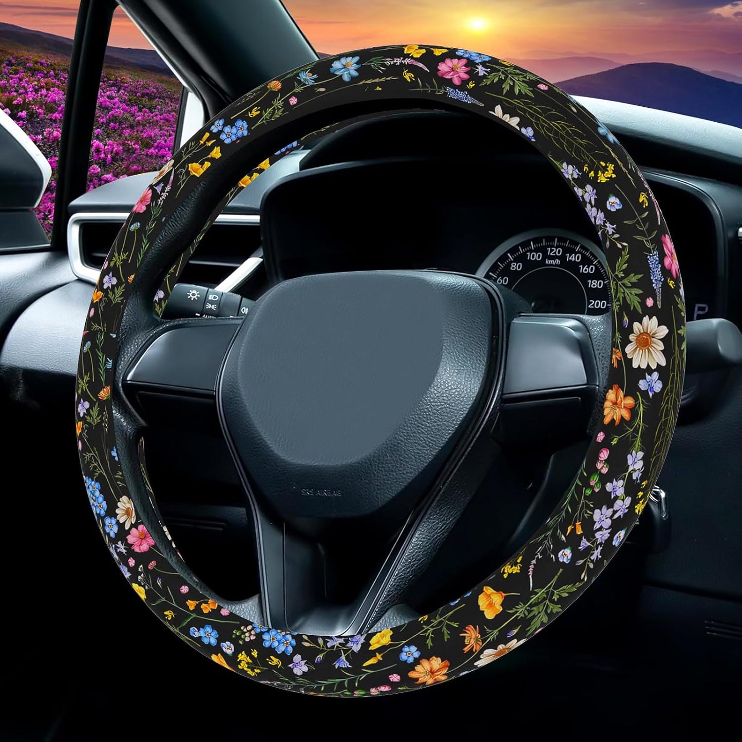 Funda volante antiderrap tela transpirable coche