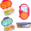 Caja snack 2 Pzas Bento niños 2 compartimentos sin BPA fresa