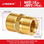 Conector manguera lavadora M22-0.551" latón 2 Uds