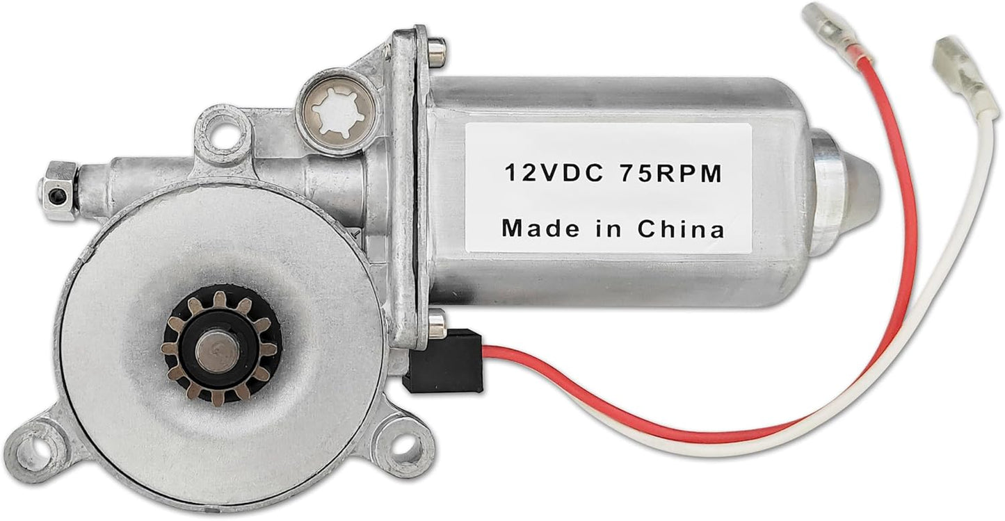 Motor toldo eléctrico RV 12V 75 RPM con conectores