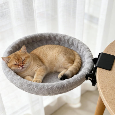 Cama escritorio gatos plegable resistente 50lb abrazadera ancha