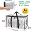 2 Pzas Bolsas Mudanza Grande Con Asas Reforzadas Transparente