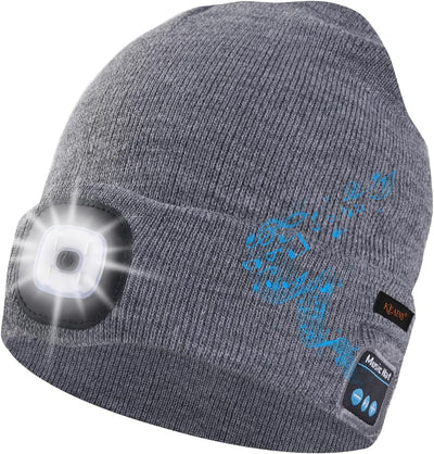 Gorro Bluetooth con luz y auriculares para hombres y mujeres