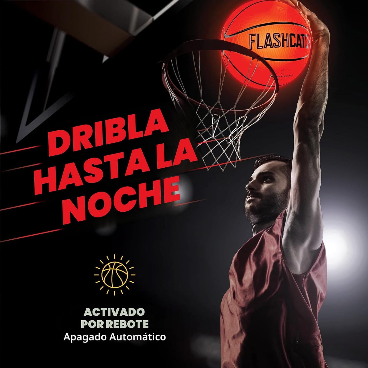 Balón baloncesto iluminado regalo niños adolescentes