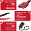 Cable cabrestante 7ft cobre 4AWG alta resistencia
