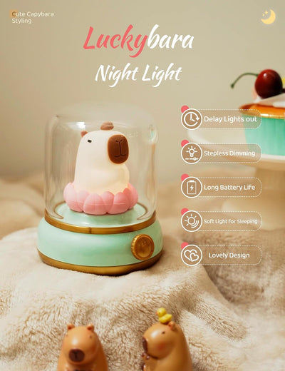 Luz nocturna Capybara recargable para niños