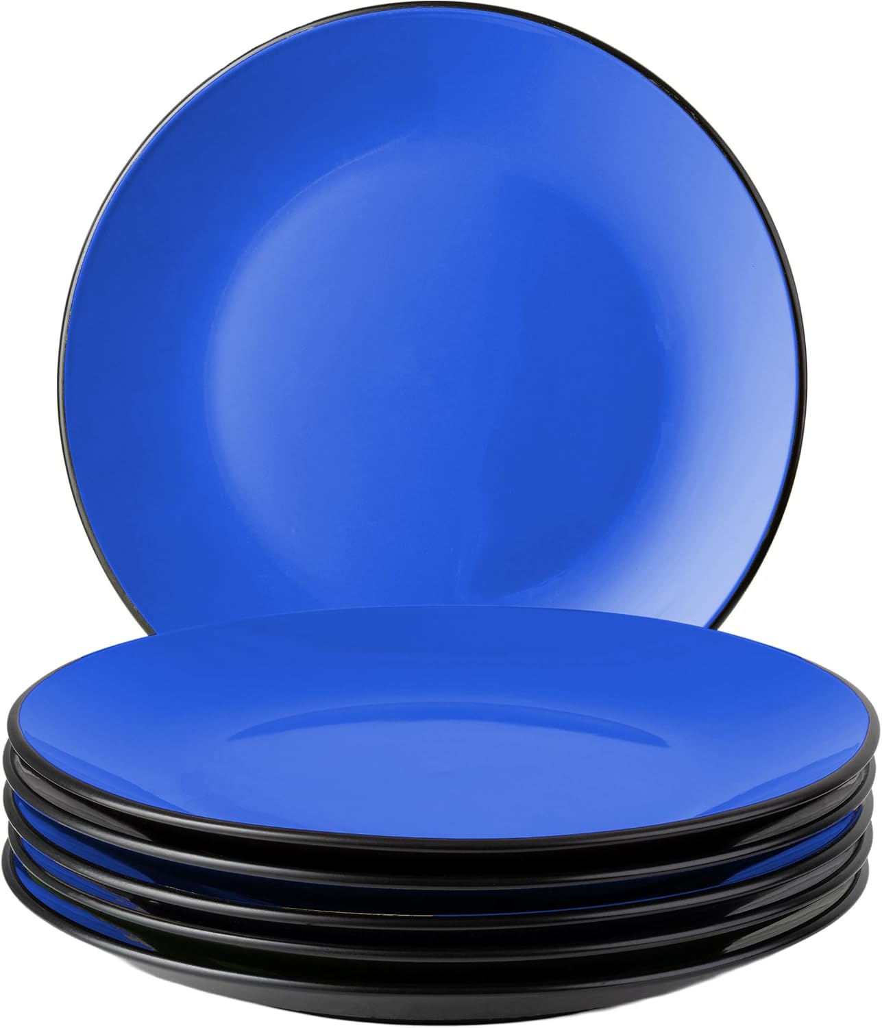 Set 6 platos cerámica gres Le Papillon azul 10pulg