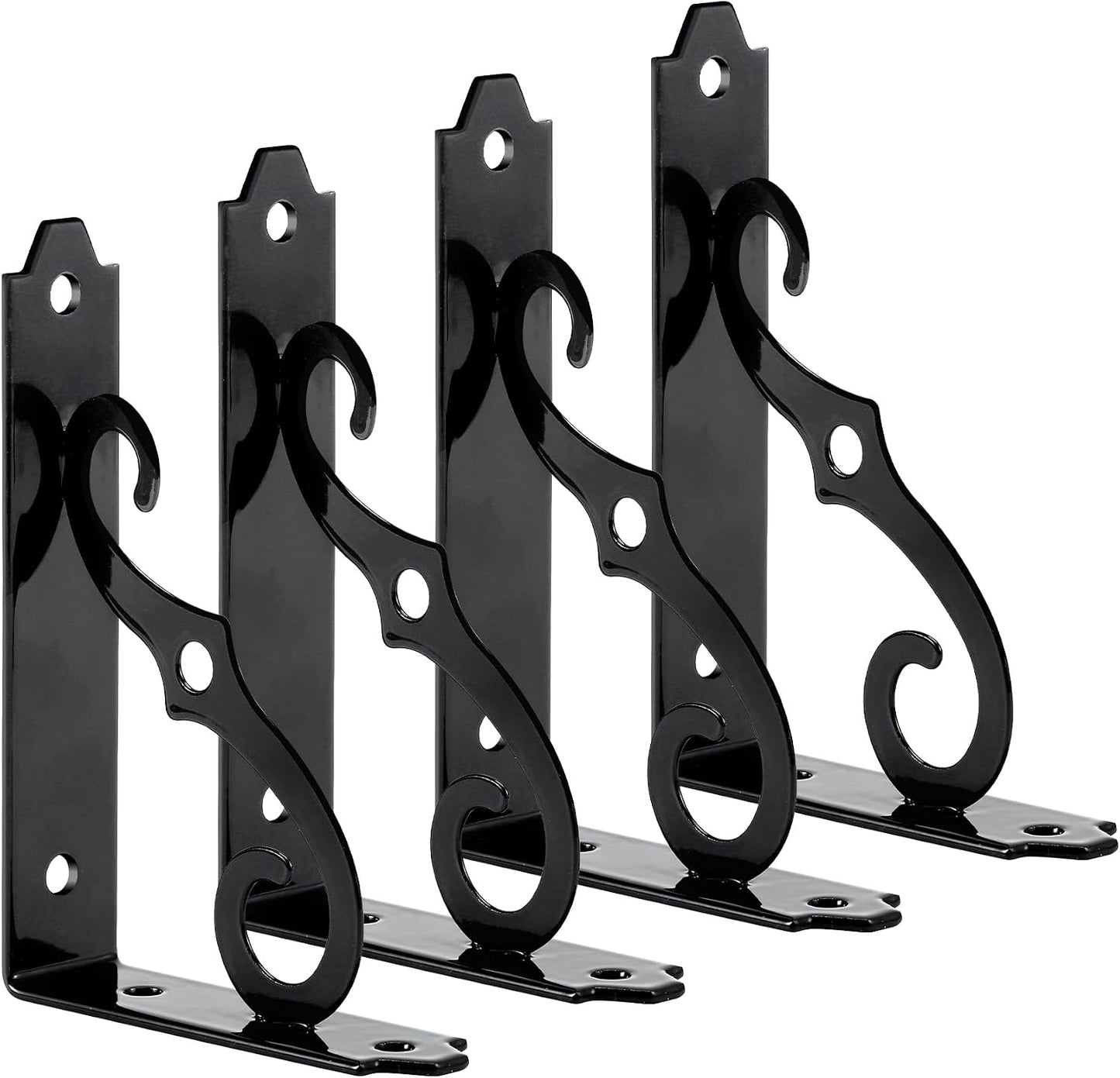 4 Soportes Metal Pared 5pulg Forma L Resistente