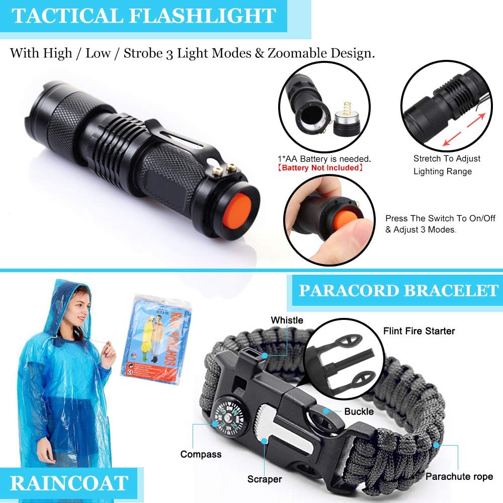 Kit supervivencia equipo emergencia camping viajes