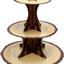 Soporte cupcakes madera rústica 3 niveles temática bosque