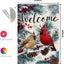 Bandera doble cara 28x40pulg cardenal invierno decoración patio