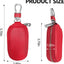 Funda llave automóvil cuero con gancho y bolsa cremallera rojo