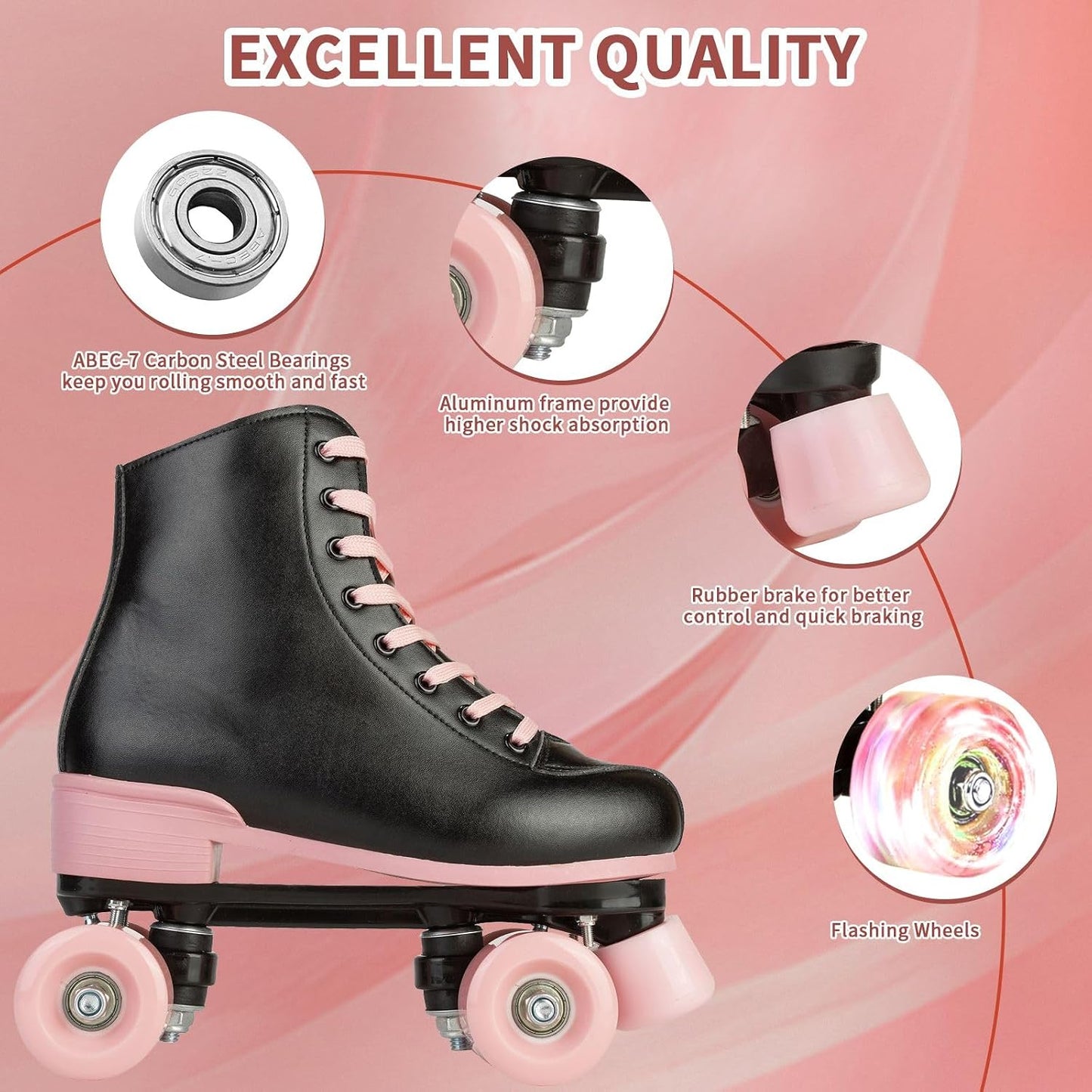 Patines clásicos ajustables para niñas 8-12 años