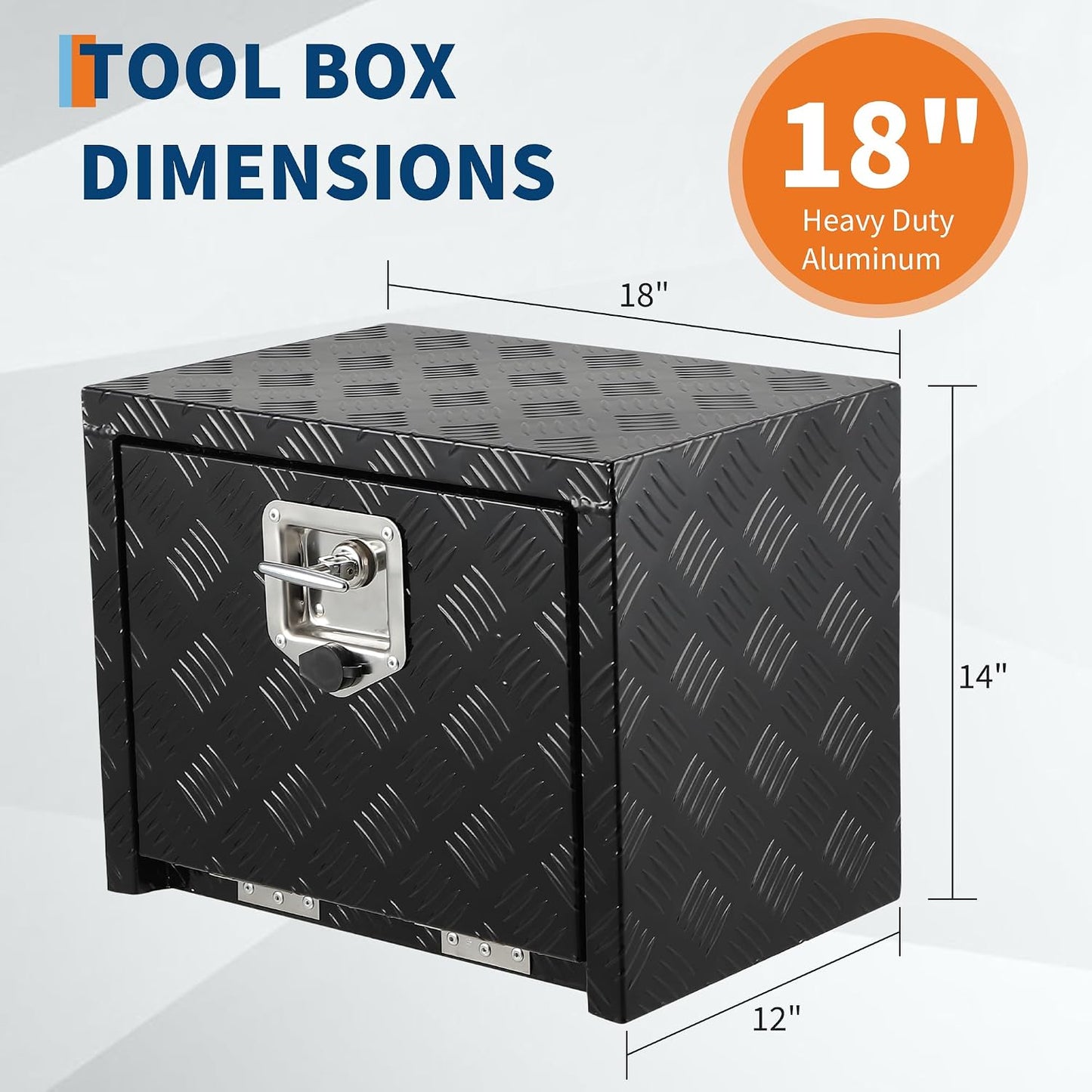 Caja aluminio 18pulg organiz. camioneta RV negro