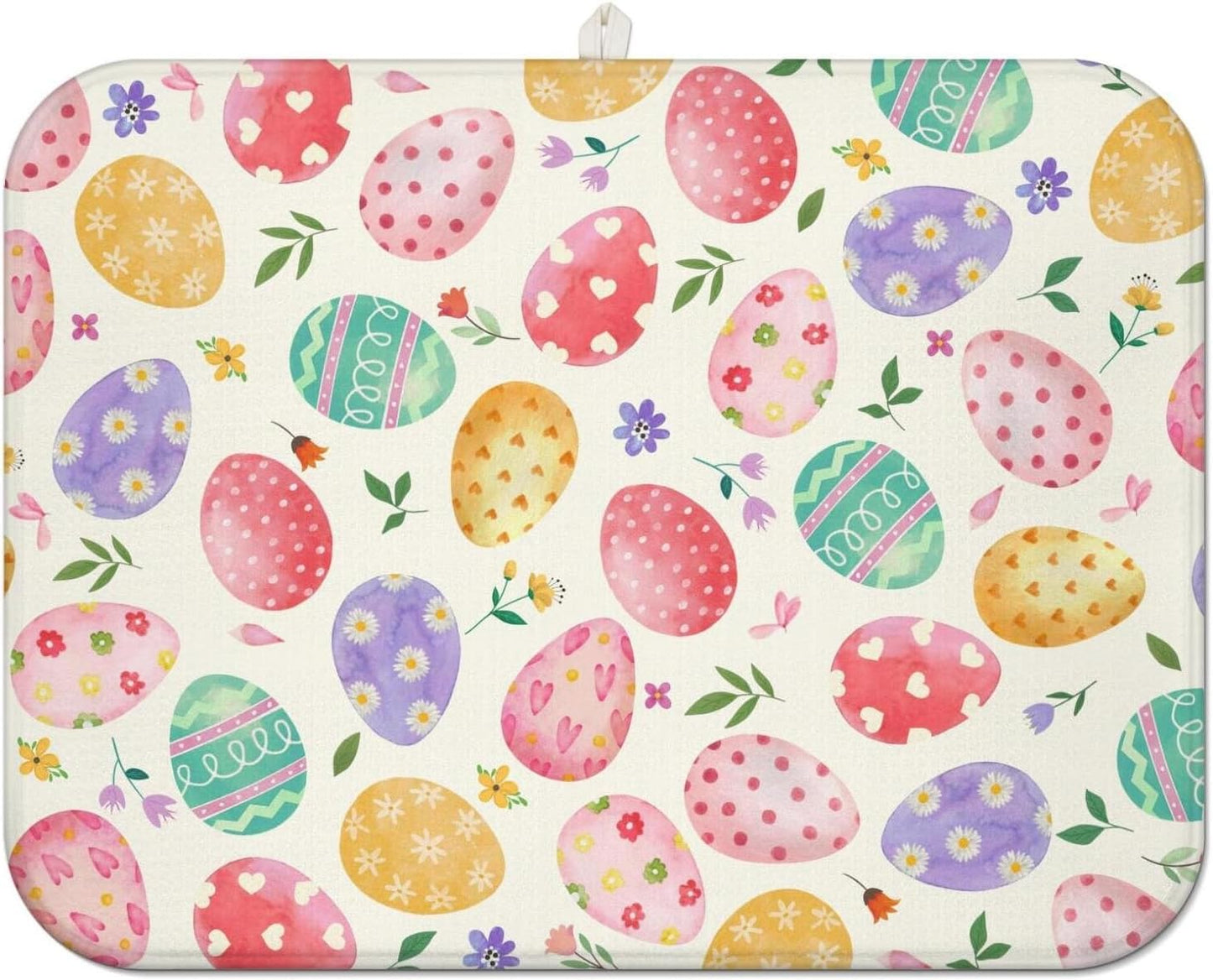 Tapete de secado de platos de Pascua con conejito microfibra