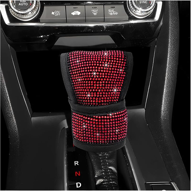 Funda pomo palanca cambios coche con diamantes