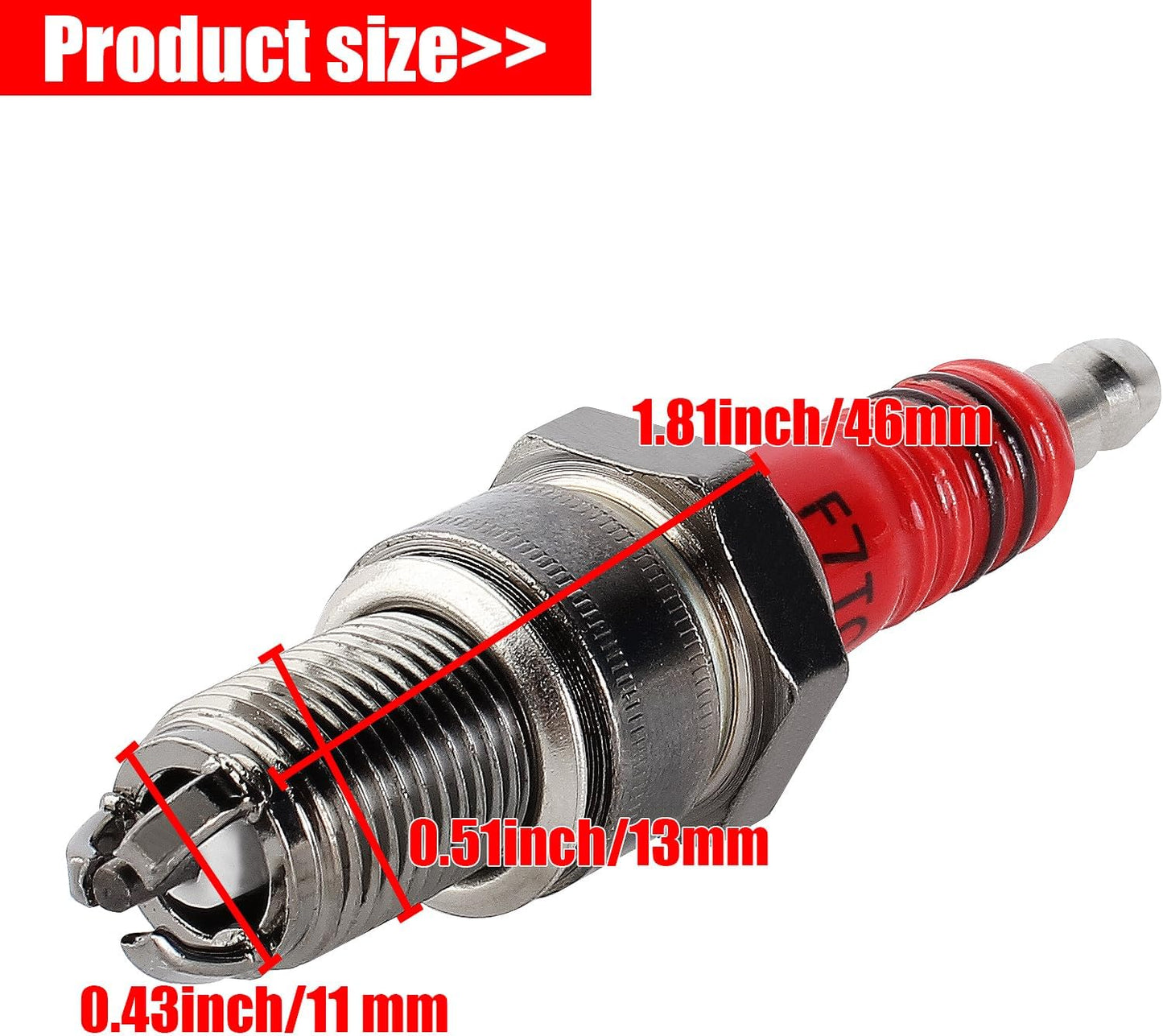 Bujía 3 electrodos F7TC para generador cortacésped motosierra