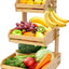 Soporte bambú 3 niveles para frutas y verduras con gancho plátano