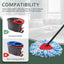 4 Cabezales repuesto mopa giratoria comp EasyWring microfibra