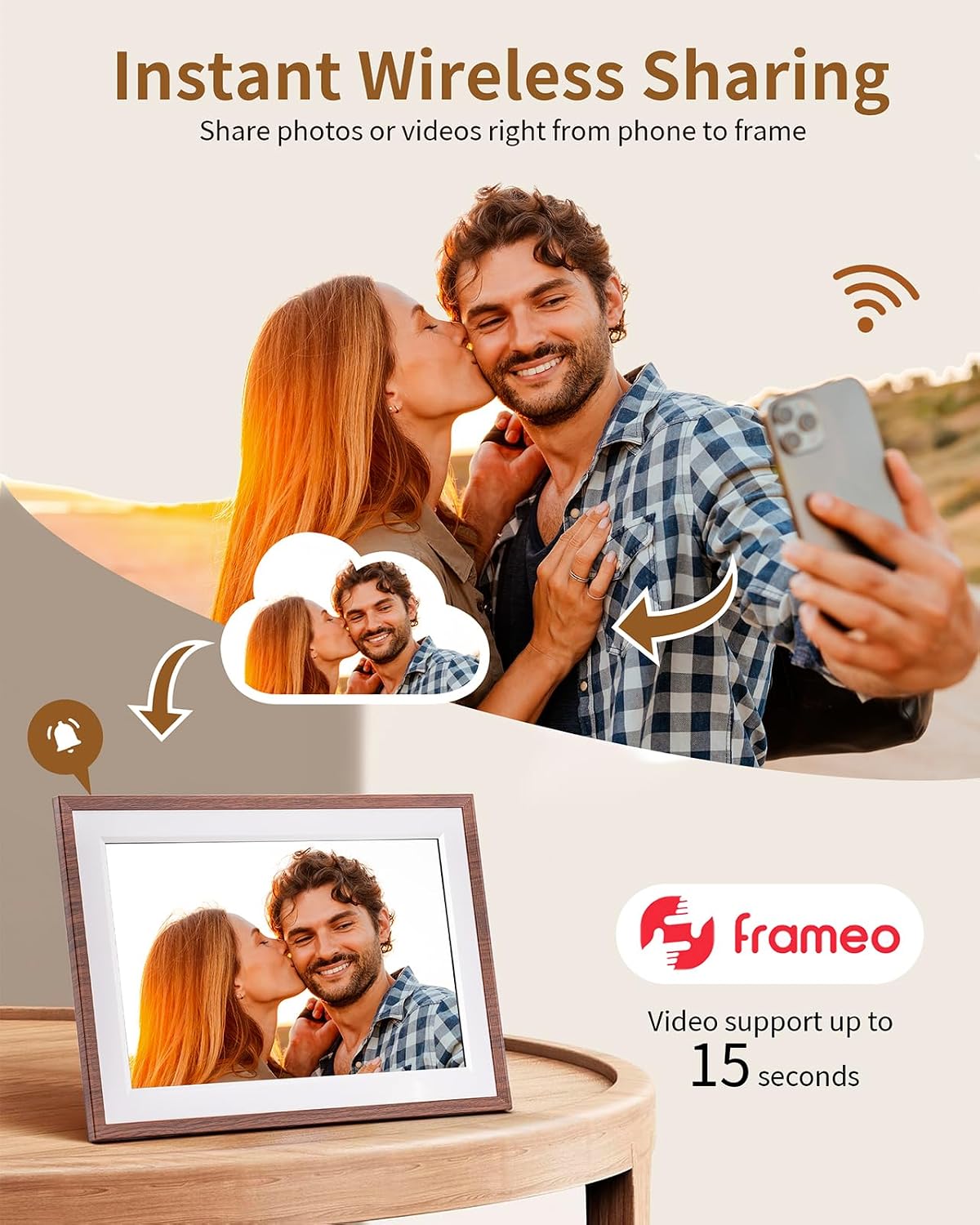 Marco fotos digital Frameo 10.1pulg WiFi HD 1280*800IPS 32GB