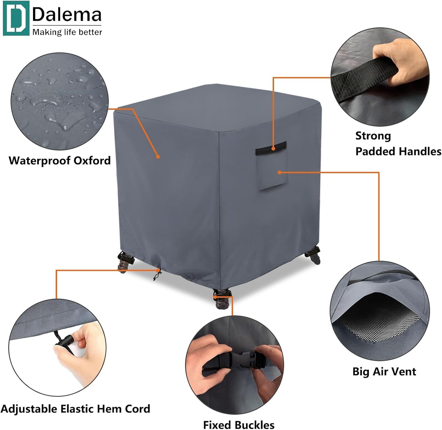 Funda impermeable para taburete exterior 22x22 pulg
