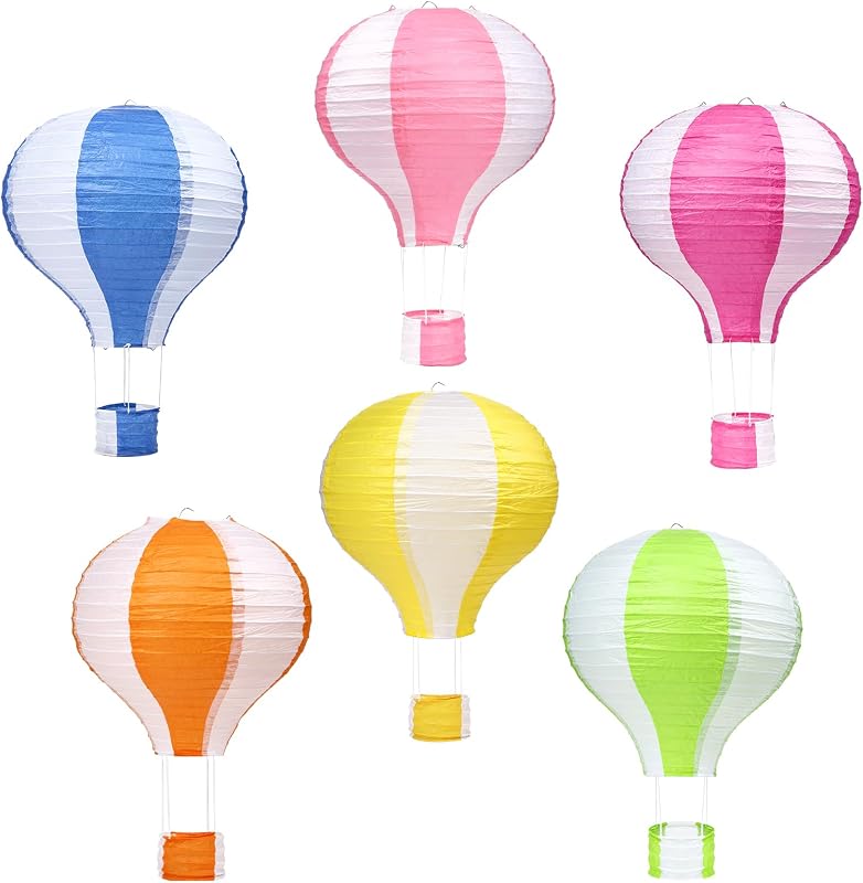 Faroles papel colgantes para decoración bodas cumpleaños 6 pzas