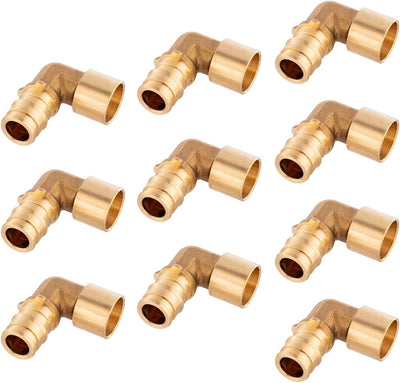10 Adaptadores PEX A 1/2x1/2 pulg latón ASTM F1960