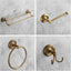Set 4 accesorios baño latón antiguo dorado 24"