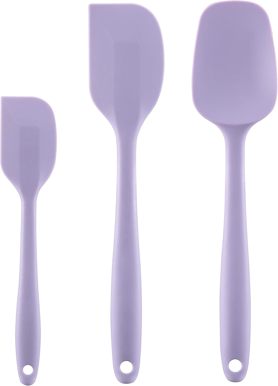 Set espátulas silicona y goma resistentes 600°F lavanda