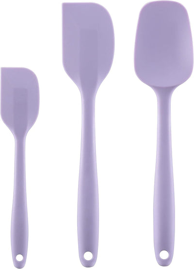 Set espátulas silicona y goma resistentes 600°F lavanda