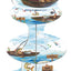Soporte cupcakes tema pesca 3 niveles pasteleria