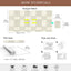 Papel pintado cuadros neutros autoadhesivo impermeable 17.7x236pulg