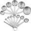 Set 6 Tazas y 7 Cucharas Medidoras Acero Inox 18/8
