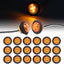 20 Luces LED Ámbar 3cm Universal Camiones