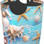 Cesta lavandería madera estrella mar azul plegable 50l