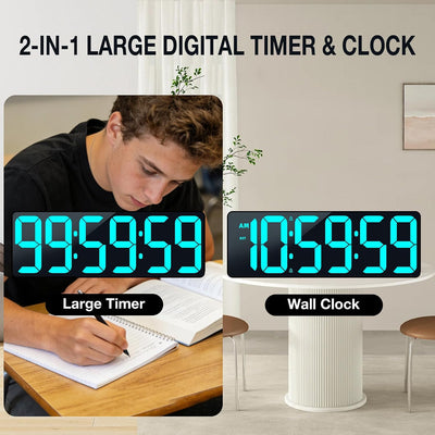 Reloj pared temporizador digital 17pulg control remoto LED DST