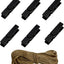 100 Alfileres madera negros 1.3pulg con cordel yute 33ft