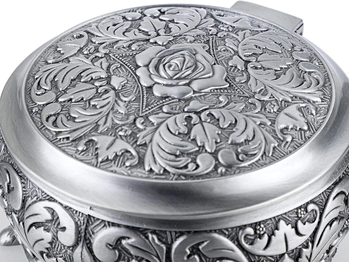 Caja redonda para joyas anillos pendientes collares