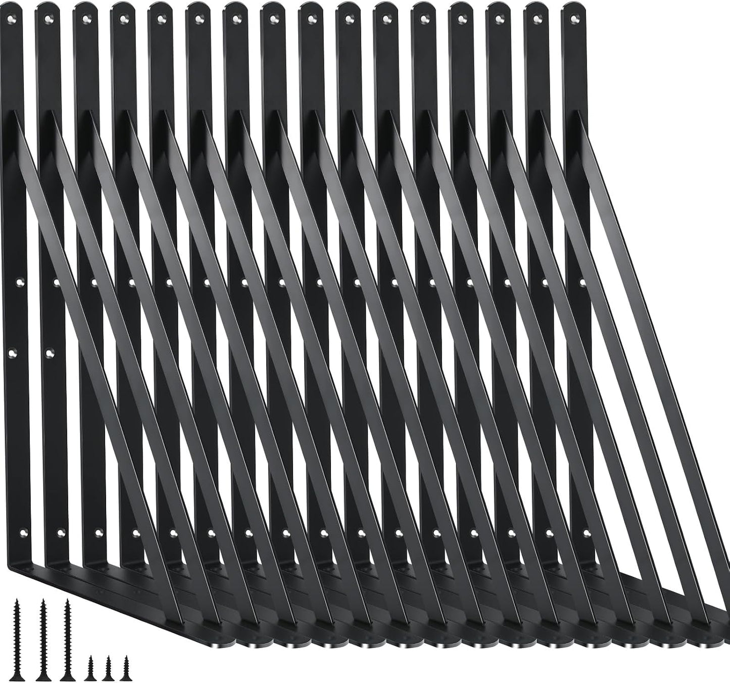16 Soportes Estante Metal 18x12pulg Resistentes