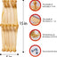 Perchero pared estilo acordeón 13 ganchos madera color nogal