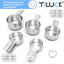 Set 5 Tazas Medidoras Acero Inox para Cocina