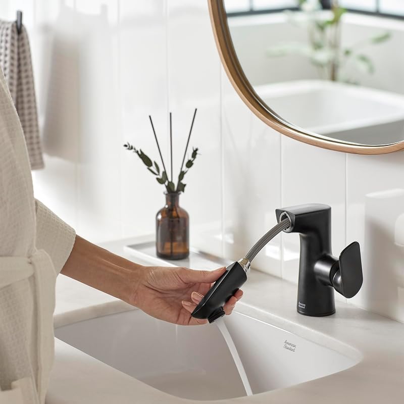 Grifo baño extraíble 1.2 GPM negro mate
