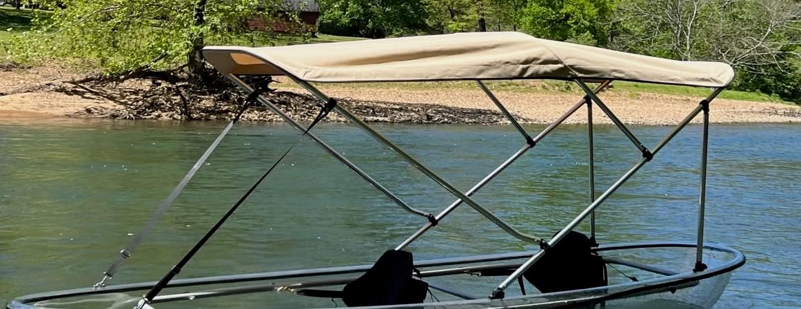 Kit toldo canoa/kayak 3x8ft marco botas postes traseros