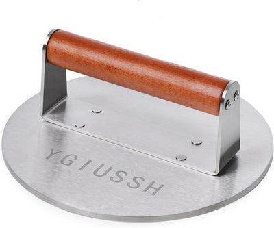 Prensa parrilla 8.7pulg mango haya acero inox antiadherente