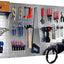 Organiz. herramientas metal galvanizado paneles negros