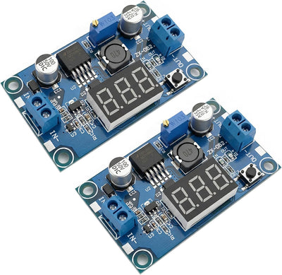 Módulo convertidor DC-DC ajustable 4-40V con medidor digital set 2