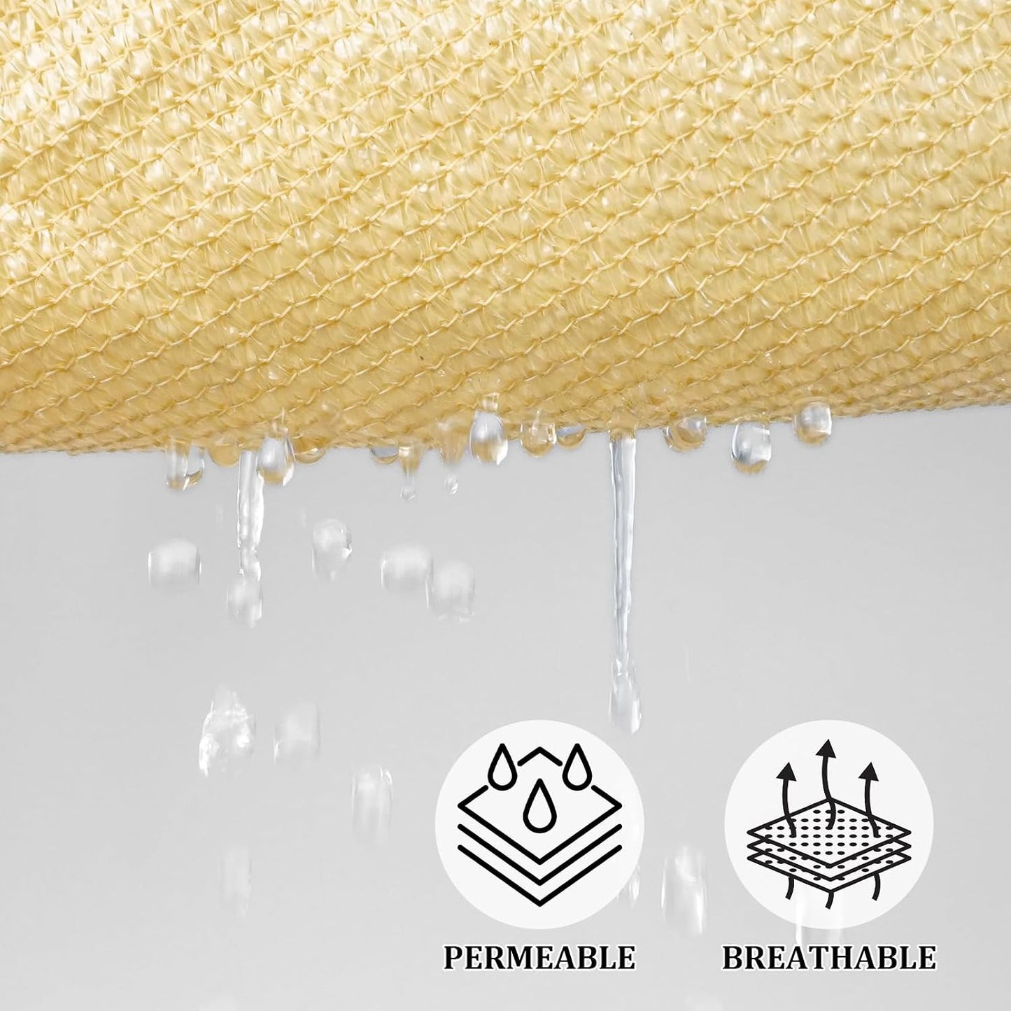 Toldo vela rectangular 20x26ft permeable color arena
